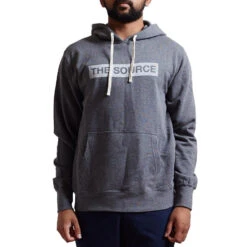 Source DCR Square Hoodie - Grey Speckle