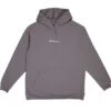 The Source Heavyweight Embroidered Word Hoodie - Charcoal/White -Bold Style Apparel Shop Embroidered Charcoal Hoodie