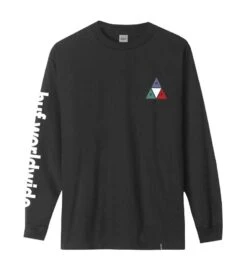 HUF Prism Triple Triangle Long Sleeve T-Shirt - Black