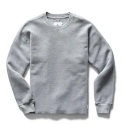 Reigning Champ Flatback Waffle Long Sleeve Crew H.Grey