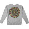 Spitfire Gonz Flower Swirl Crew - Grey Heather -Bold Style Apparel Shop Spitfire Gonz Flower Swirl Crew Grey Heather