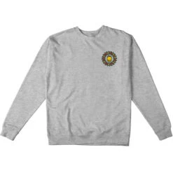 Bold Style Apparel Shop -Bold Style Apparel Shop Spitfire Gonz Flower Swirl Crew Grey Heather 2