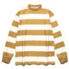 Taikan Striped Long Sleeve Crewneck Jersey T-Shirt - Tan -Bold Style Apparel Shop Taikan Striped Long Sleeve Crewneck Jersey T Shirt Tan