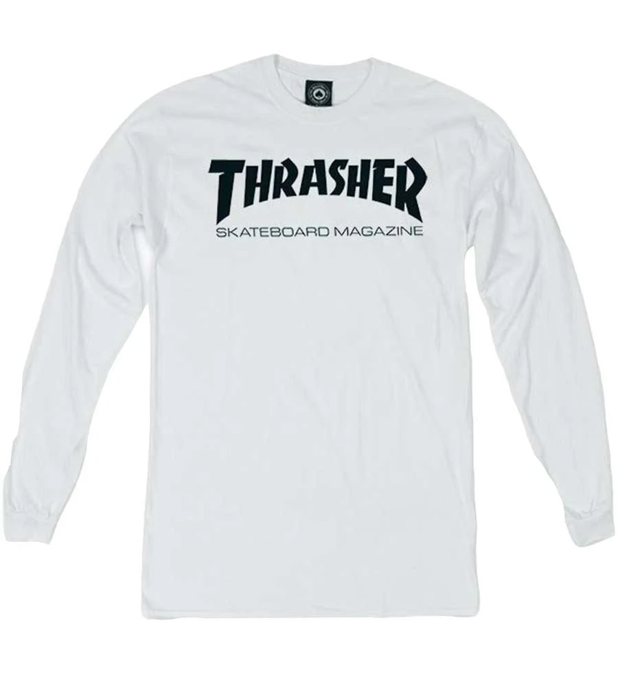 Thrasher Skate Mag Long Sleeve T-Shirt - White 3 Thrasher Skate Mag Long Sleeve T-Shirt - White